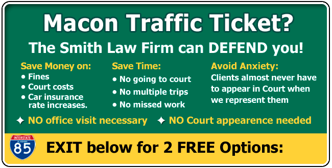 Macon Speeding and Traffic Ticket lawyer - The Smith Law Firm